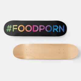 #FOODPORN Svart Old School Skateboard Bräda 21,6 Cm