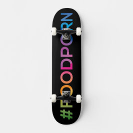 #FOODPORN Svart Old School Skateboard Bräda 21,6 Cm