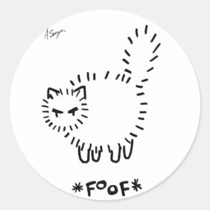 FOOF Cat Stickers Runt Klistermärke