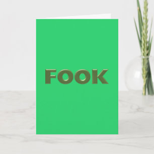 Fook grön gratulationskort kort