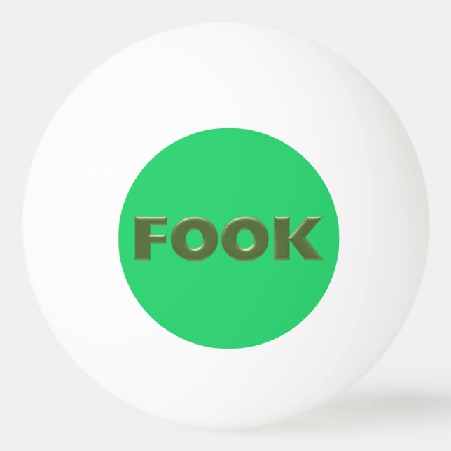 Fook grönt 1-stjärnig pingpong boll (Framsidan)