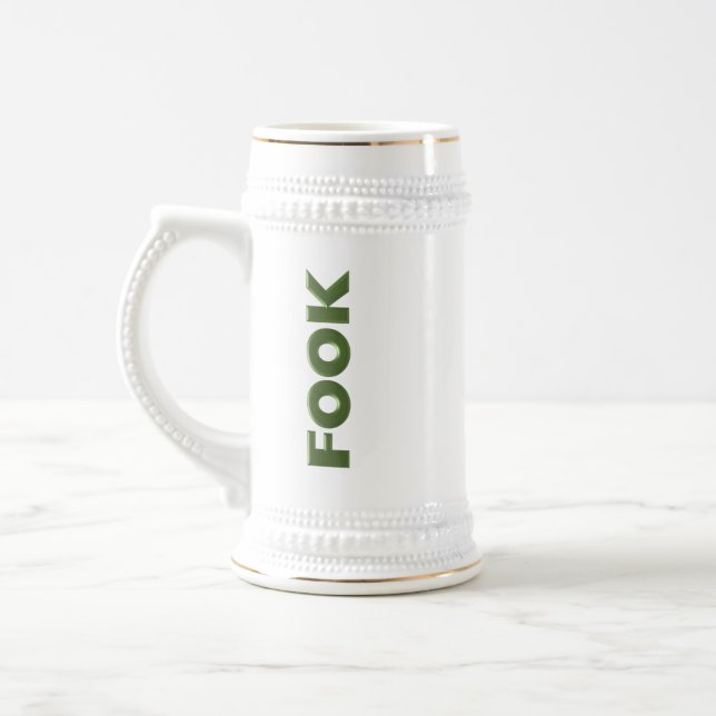 Fook lodrät white stein w guld trim sejdel (Vänster)