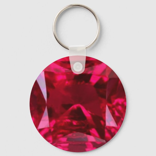 Fool av Sharles, Öga Faux Ruby Nyckelring (Framsida)