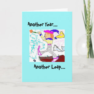 Fool Birthday Card-Aqua Kort