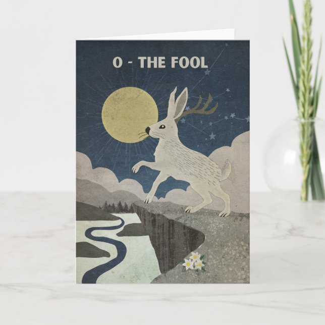 Fool Major Arcana Poster med Jackalope Kort (Framsida)