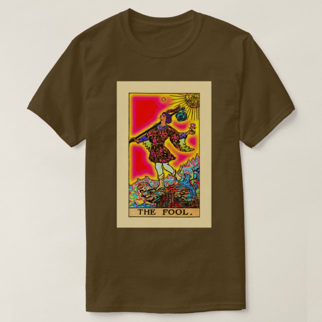 Fool Psychedelic Tarot in Rainbow T Shirt (Design framsida)