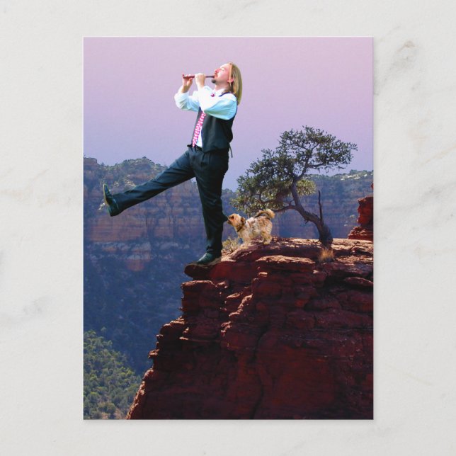 Fool Tarot Card Art Vykort (Framsida)