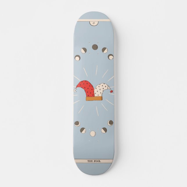 Fool tarot card esoteric förmögeneteller zodiac mini skateboard bräda 18,5 cm (Framsida)