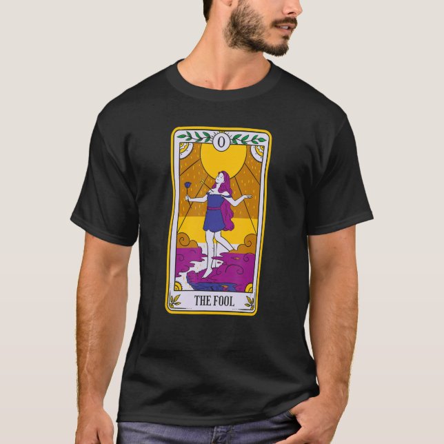 Fool Tarot Card Halloween Costume 1 T Shirt (Framsida)