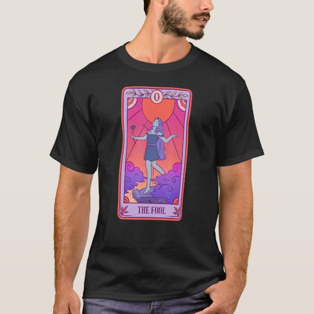 Fool Tarot Card Halloween Costume T Shirt (Framsida)