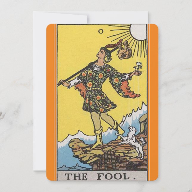 Fool Tarot Card-inbjudan Inbjudningar (Framsida)