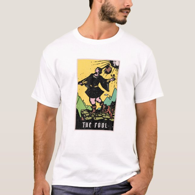 Fool Tarot Card-läsning av matsmältningsväska T Shirt (Framsida)