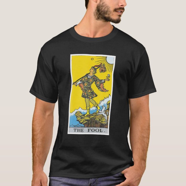 Fool Tarot Card Occult Tro Divination Magi T Shirt (Framsida)