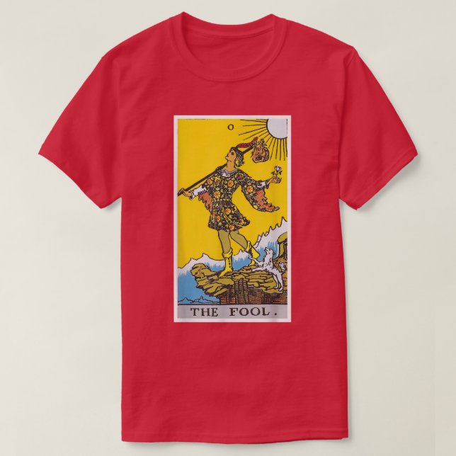Fool Tarot Card Occult Tro Divination Magi T Shirt (Design framsida)