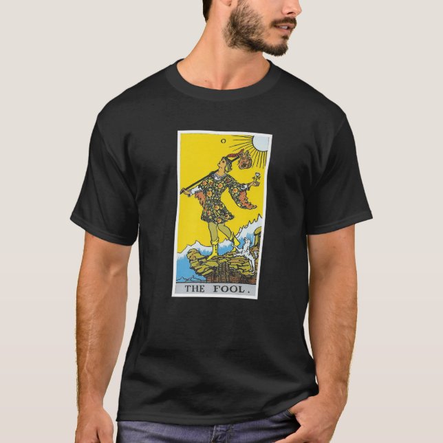 Fool Tarot Card Occult Tro Divination Magi T Shirt (Framsida)