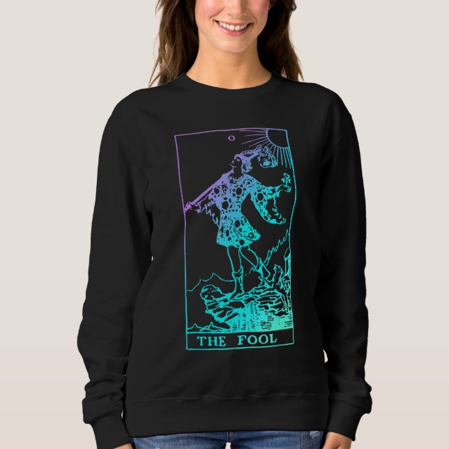Fool Tarot Card Rider Waite Witchy T Shirt (Framsida)