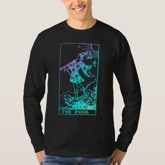 Fool Tarot Card Rider Waite Witchy T Shirt (Framsida)