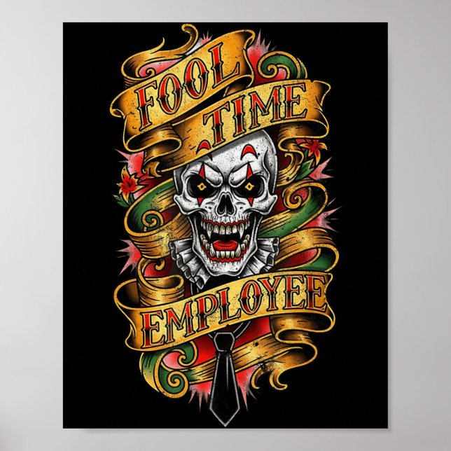 Fool Time Employee Funny Office Humor  Poster (Framsidan)