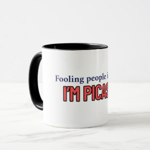 "Fooling people is an Art" Lustigt citat kaffe Mugg