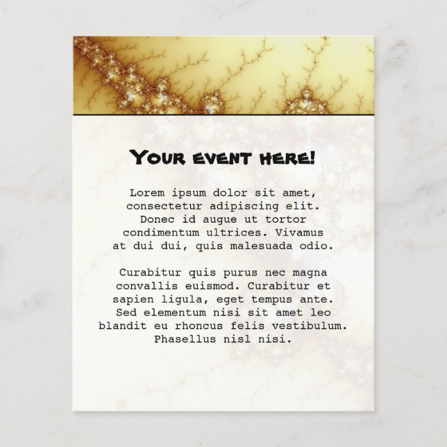 Fool's Guld - Fraktal Konst Flygblad (Framsidan)