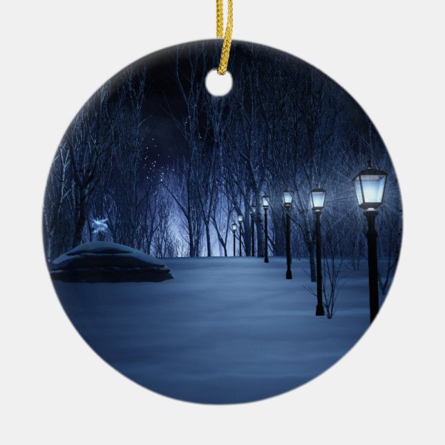 Fools ljusorange julgransprydnad keramik (Framsidan)