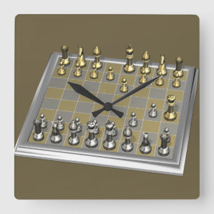 Fools matte fyrkantig klocka