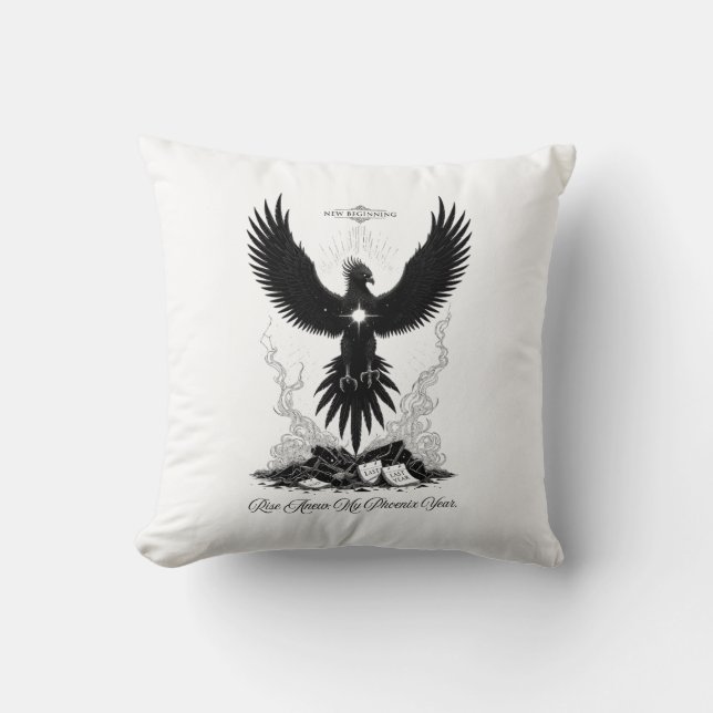 Föönix för förnyelse T-shirt Kudde (Framsida)