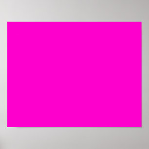 FOOOCC SHOCK ROSA SOLID BAKGRUND FÄRG-MALL POSTER