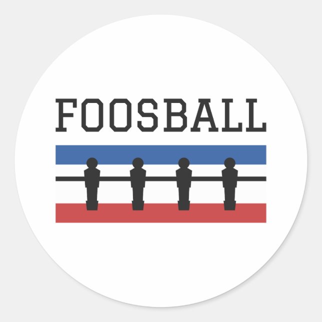 Foosball Retro Runt Klistermärke (Framsida)