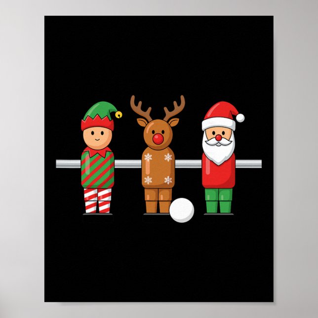 Foosll jul tomte renar jultrio bord Foo Poster (Framsidan)