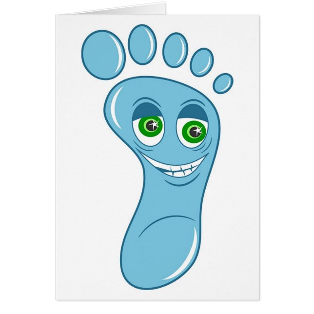 Foot Ansikte Hälsningskort (Framsidan)