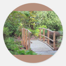 Foot Bridge i liggande Runt Klistermärke