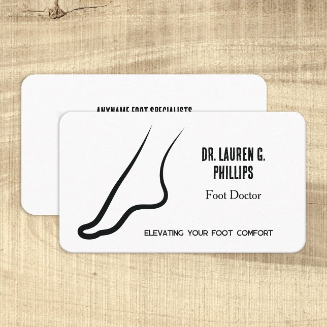 👣 Foot Care enkel Visitkort (Foot Care Business Card)
