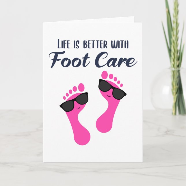Foot Care Pedicure Podiatrist Nail Salon Gift Kort (Framsida)