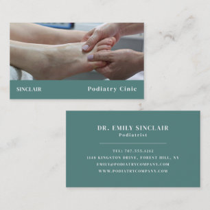 Foot Exam Porträtt, Podiatry Clinic, Podiatrist Visitkort
