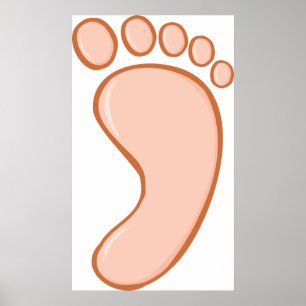 Foot för mänsklig Höger Poster
