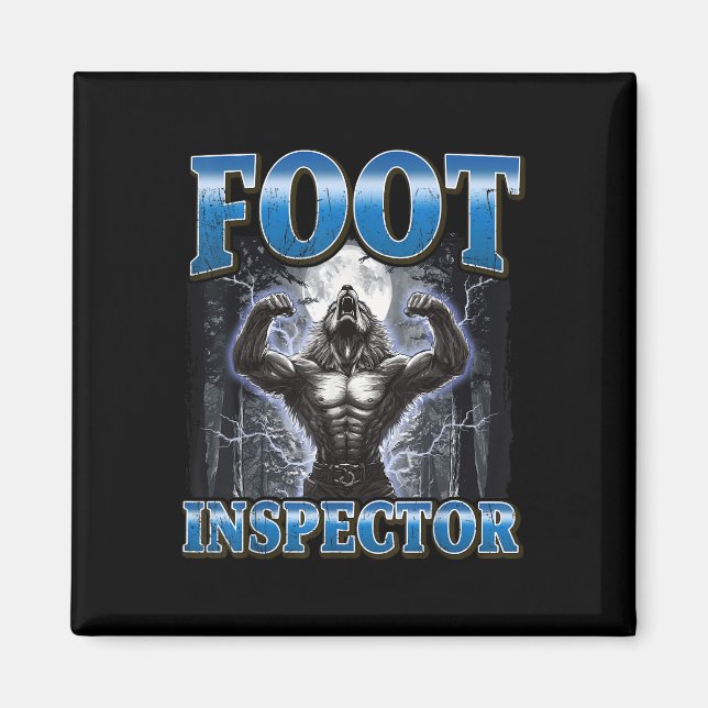 Foot Inspecle Funny Werevarv Meme Magnet (Framsidan)