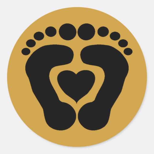 Foot Kärlek Runt Klistermärke (Framsida)