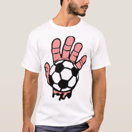 foot main doigt hand football ouverte logo sport t shirt