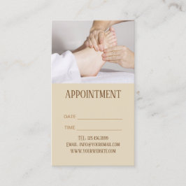 Foot Massage acupresage fysioterapi Möte Tidsbeställning Kort