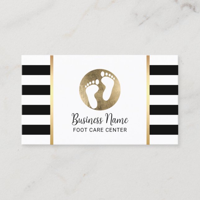 Foot Massage Podiatrist Practier Modern Spa Visitkort (Framsida)