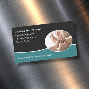 Foot Massage Therapist Magnetic Affärskorts Magnetiska Visitkort