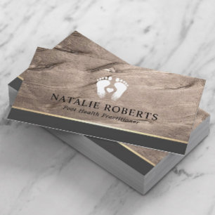 Foot Massage Therapist Modern Bronze Podiatrist Visitkort