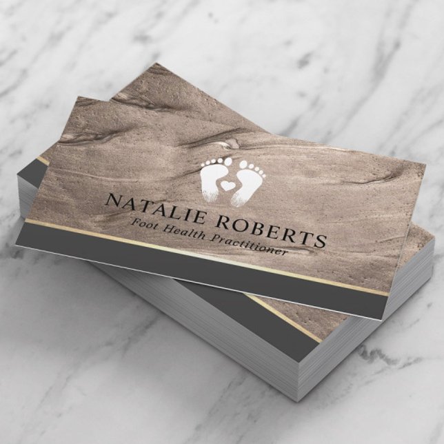 Foot Massage Therapist Modern Bronze Podiatrist Visitkort (Skapare uppladdad)