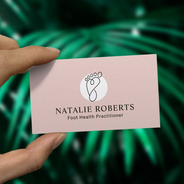Foot Massage Therapist Podiatrist Spa Minimalist Visitkort (Skapare uppladdad)