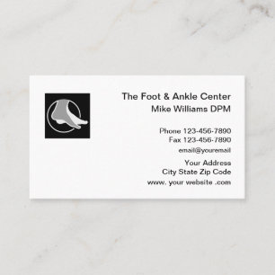 Foot och Ankle Podiatrist Visitkort