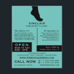 Foot Silhouette, Podiatry Clinic, Podiatrist Flygblad<br><div class="desc">Foot Silhouette,  Podiatry Clinic,  Podiatrist Advertising Flyer från Affärskortet Store.</div>