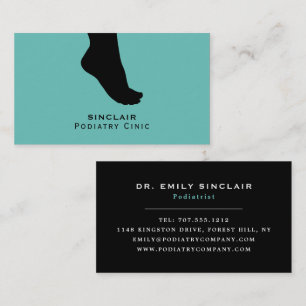 Foot Silhouette, Podiatry Clinic, Podiatrist Visitkort