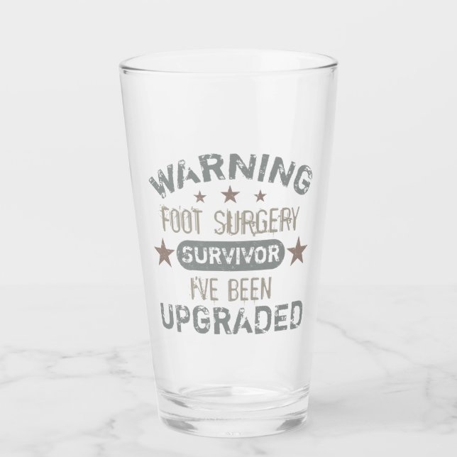 Foot Surgery Humor uppgraderad Glaskopp (Framsida)