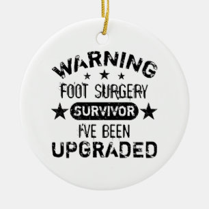 Foot Surgery Humor uppgraderad Julgransprydnad Keramik